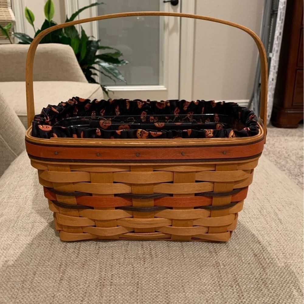 Longaberger Basket with Pumpkin Cloth Liner